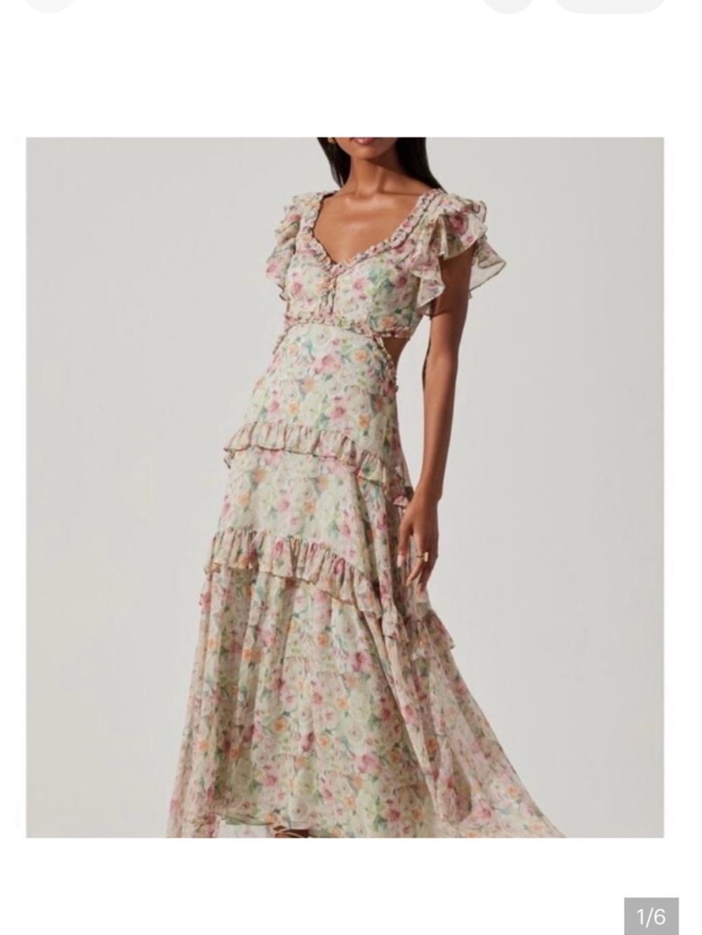 Astr Tiered Ruffled Maxi Dress